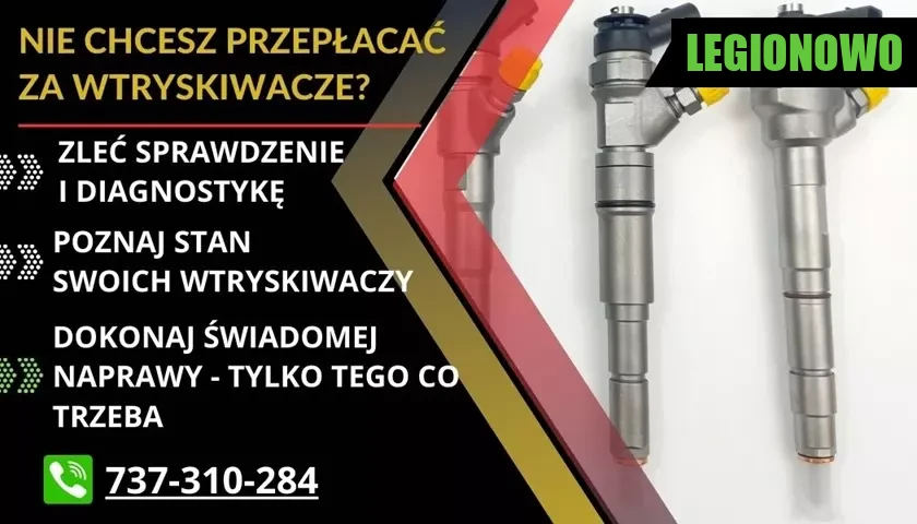 Regeneracja wtryskiwaczy Legionowo